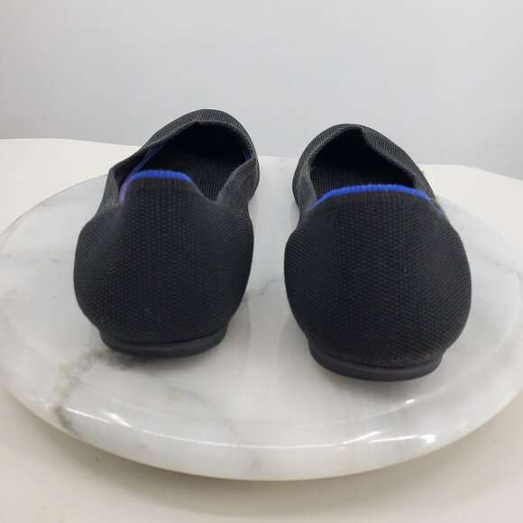 Rothy's The Round Toe Black Women's Slip On Ballet Flat Career Dress Shoes 8 - Picture 9 of 11